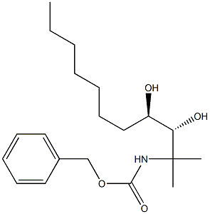 N-[(2R,3R)-2,3-Dihydroxy-1,1-dimethyldecyl]carbamic acid benzyl ester Structure