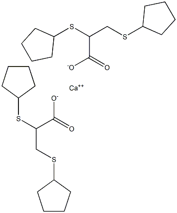 Bis[2,3-bis(cyclopentylthio)propionic acid]calcium salt,,结构式