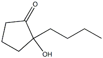 2-Butyl-2-hydroxy-1-cyclopentanone,,结构式