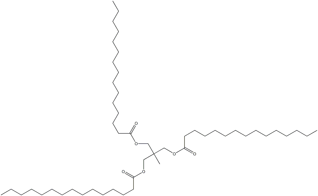 2-Methyl-2-[(pentadecanoyloxy)methyl]-1,3-propanediol dipentadecanoate Struktur