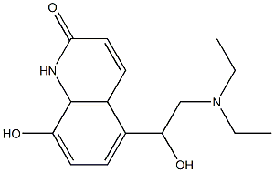 8-Hydroxy-5-(1-hydroxy-2-diethylaminoethyl)-2(1H)-quinolone Structure