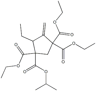 2-Propyl-3-methylenecyclopentane-1,1,4,4-tetracarboxylic acid tetraethyl ester,,结构式