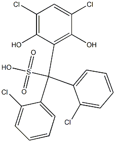 (3,5-Dichloro-2,6-dihydroxyphenyl)bis(2-chlorophenyl)methanesulfonic acid