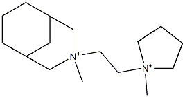 3-Methyl-3-[2-[(1-methylpyrrolidinium)-1-yl]ethyl]-3-azoniabicyclo[3.3.1]nonane Struktur