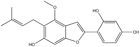 2-(2,4-Dihydroxyphenyl)-4-methoxy-5-(3-methyl-2-butenyl)-6-hydroxybenzofuran