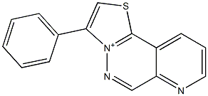 3-フェニルピリド[3,2-d]チアゾロ[3,2-b]ピリダジン-4-イウム 化学構造式