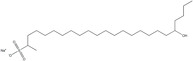 20-Hydroxytetracosane-2-sulfonic acid sodium salt 结构式