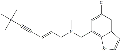 (2E)-6,6,N-Trimethyl-N-(5-chloro-1-benzothiophen-7-ylmethyl)-2-hepten-4-yn-1-amine