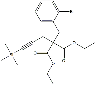 (2-Bromobenzyl)(3-trimethylsilyl-2-propynyl)malonic acid diethyl ester,,结构式