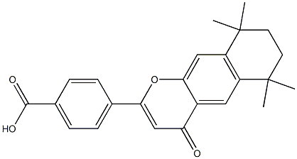 4-[(6,7,8,9-Tetrahydro-6,6,9,9-tetramethyl-4-oxo-4H-naphtho[2,3-b]pyran)-2-yl]benzoic acid Struktur
