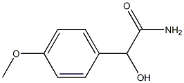 [S,(+)]-α-ヒドロキシ-p-メトキシベンゼンアセトアミド 化学構造式