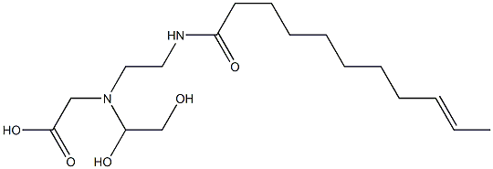 N-(1,2-Dihydroxyethyl)-N-[2-(9-undecenoylamino)ethyl]aminoacetic acid Struktur