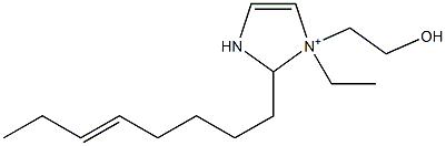 1-Ethyl-1-(2-hydroxyethyl)-2-(5-octenyl)-4-imidazoline-1-ium Struktur