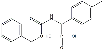 (ベンジルオキシカルボニルアミノ)(4-メチルフェニル)メチルホスホン酸 化学構造式