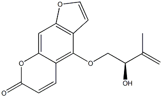 4-[[(R)-2-Hydroxy-3-methyl-3-butenyl]oxy]-7H-furo[3,2-g][1]benzopyran-7-one 结构式