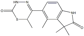 3,3,4-Trimethyl-5-[(3,6-dihydro-6-methyl-2-oxo-2H-1,3,4-thiadiazin)-5-yl]-1H-indol-2(3H)-one