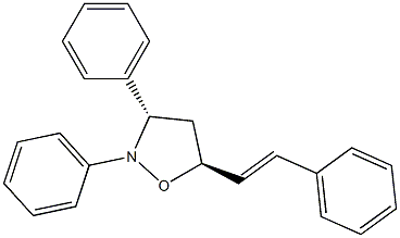 (3S,5S)-2,3-ジフェニル-5-(2-フェニルエテニル)イソオキサゾリジン 化学構造式