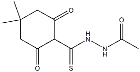 N'-Acetyl-4,4-dimethyl-2,6-dioxocyclohexanethiocarbohydrazide Struktur