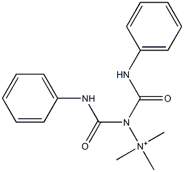 ビス(フェニルアミノカルボニル)アミノトリメチルアミニウム 化学構造式