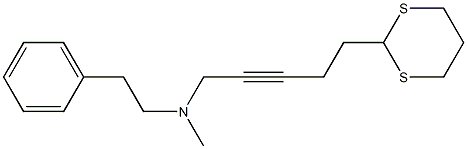 5-(1,3-Dithian-2-yl)-N-methyl-N-(2-phenylethyl)-2-pentyn-1-amine|