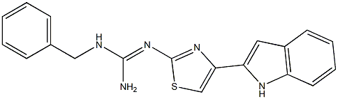 2-[[Amino(benzylamino)methylene]amino]-4-(1H-indol-2-yl)thiazole Structure