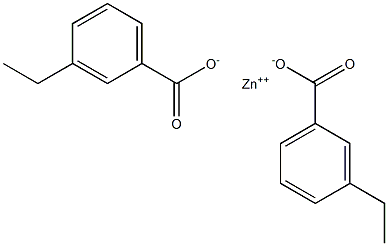 Bis(3-ethylbenzoic acid)zinc salt Structure