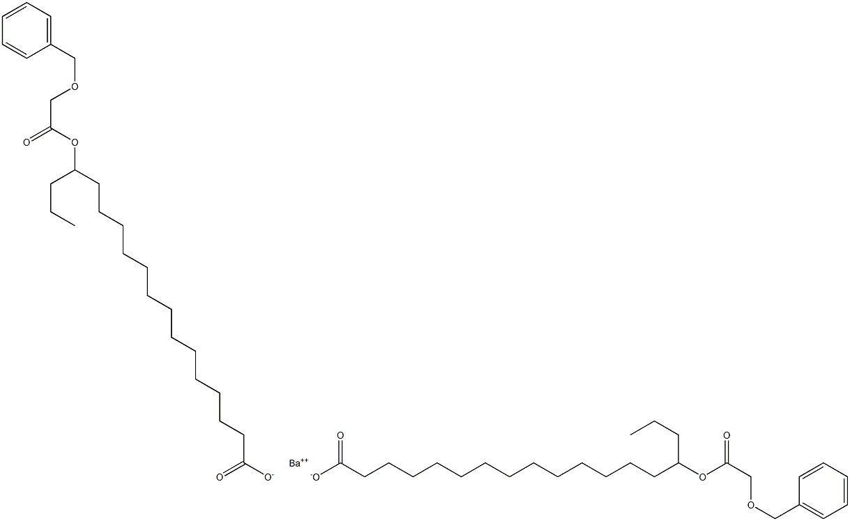 Bis[15-(benzyloxyacetoxy)stearic acid]barium salt 结构式