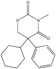 5,6-Dihydro-5-cyclohexyl-3-methyl-5-phenyl-2H-1,3-oxazine-2,4(3H)-dione,,结构式
