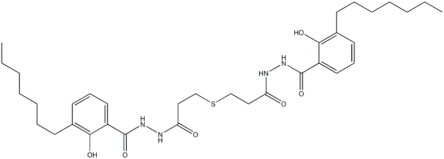 3,3'-Thiodi[propionic acid N'-(3-heptylsalicyloyl) hydrazide]|