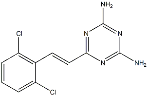 6-[2,6-Dichlorostyryl]-1,3,5-triazine-2,4-diamine Structure