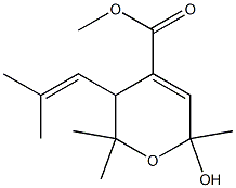 3,6-Dihydro-6-hydroxy-2,2,6-trimethyl-3-(2-methyl-1-propenyl)-2H-pyran-4-carboxylic acid methyl ester Structure