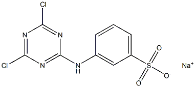 m-(4,6-Dichloro-1,3,5-triazin-2-ylamino)benzenesulfonic acid sodium salt Struktur