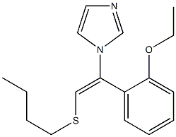 1-[(E)-2-Butylthio-1-(2-ethoxyphenyl)ethenyl]-1H-imidazole,,结构式