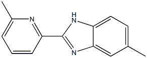 5-メチル-2-(6-メチル-2-ピリジル)-1H-ベンゾイミダゾール 化学構造式