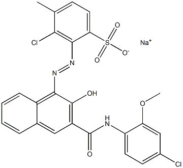 3-Chloro-4-methyl-2-[[3-[[(4-chloro-2-methoxyphenyl)amino]carbonyl]-2-hydroxy-1-naphtyl]azo]benzenesulfonic acid sodium salt