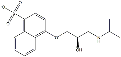 4-[(R)-3-(Isopropylamino)-2-hydroxypropoxy]naphthalene-1-sulfonate Struktur