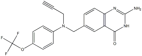 2-Amino-6-[N-(4-trifluoromethoxyphenyl)-N-(2-propynyl)aminomethyl]quinazolin-4(3H)-one