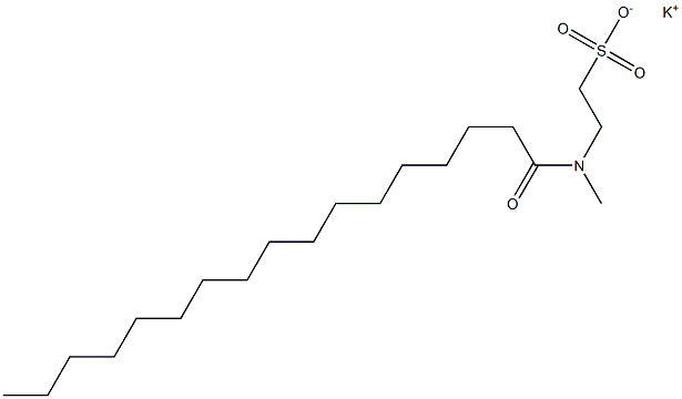 N-Heptadecanoyl-N-methyltaurine potassium salt Structure