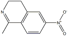 1-メチル-6-ニトロ-3,4-ジヒドロイソキノリン 化学構造式