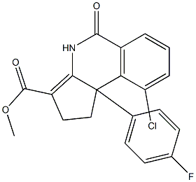 1,4,5,9b-Tetrahydro-9-chloro-9b-(4-fluorophenyl)-5-oxo-2H-cyclopent[c]isoquinoline-3-carboxylic acid methyl ester Structure