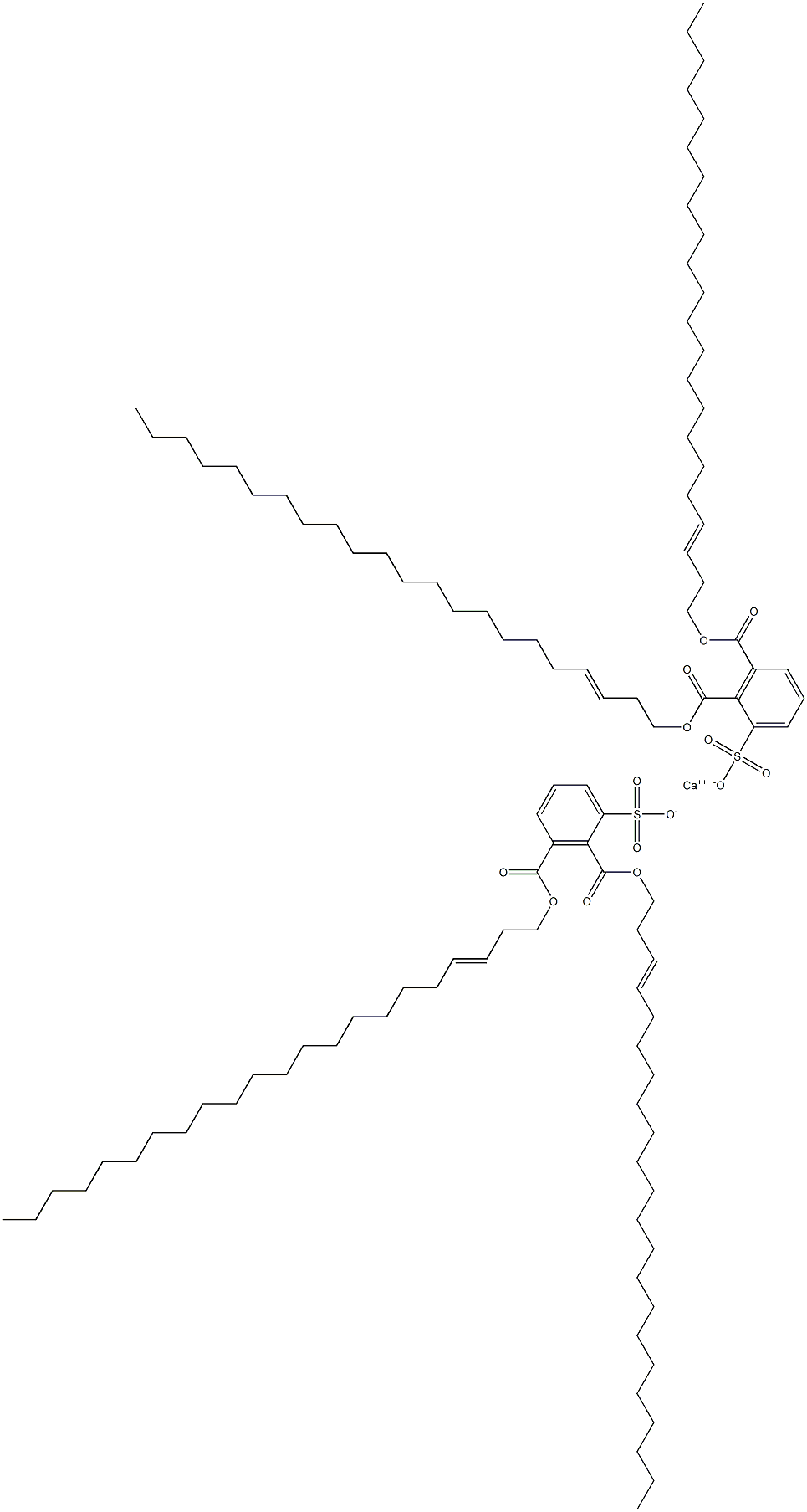 Bis[2,3-di(3-docosenyloxycarbonyl)benzenesulfonic acid]calcium salt Structure