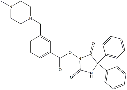 3-[(4-Methylpiperazin-1-yl)methyl]benzoic acid 5,5-diphenyl-2,4-dioxoimidazolidin-3-yl ester