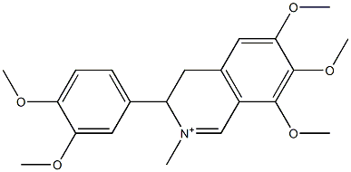 3,4-Dihydro-2-methyl-6,7,8-trimethoxy-3-(3,4-dimethoxyphenyl)isoquinolinium Structure