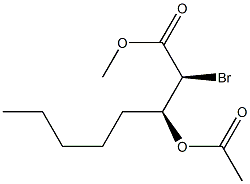 (2S,3S)-3-Acetoxy-2-bromooctanoic acid methyl ester Structure