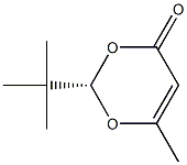 (2S)-2-tert-ブチル-6-メチル-4H-1,3-ジオキシン-4-オン 化学構造式