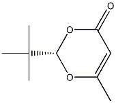 (2S)-2-tert-Butyl-6-methyl-4H-1,3-dioxin-4-one,,结构式