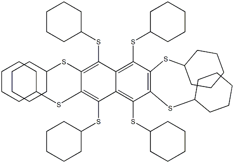 Octakis(cyclohexylthio)naphthalene Structure