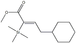 (Z)-4-Cyclohexyl-2-trimethylsilyl-2-butenoic acid methyl ester Structure