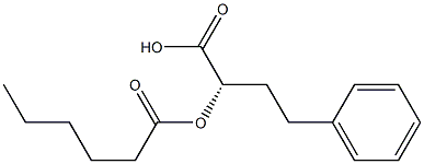 (2S)-2-Hexanoyloxy-4-phenylbutanoic acid 结构式