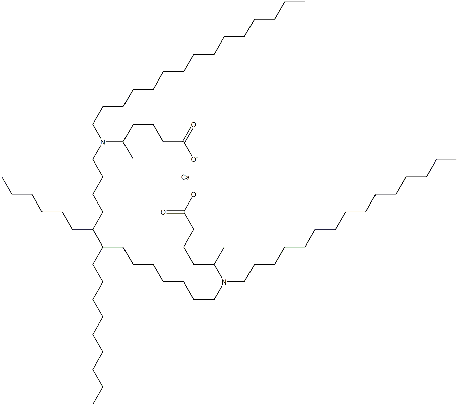 Bis[5-(dipentadecylamino)hexanoic acid]calcium salt Structure